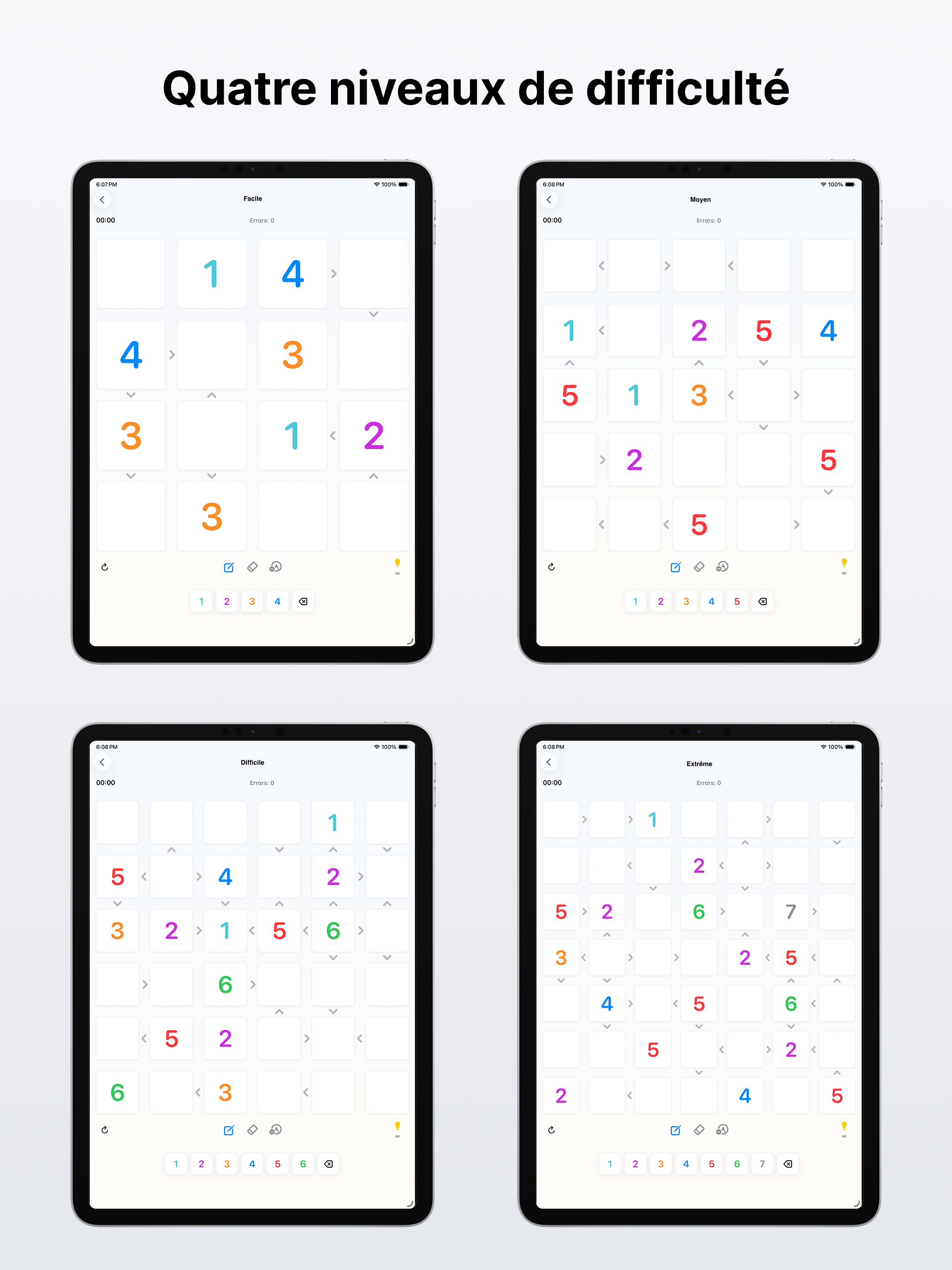 Capture d’écran de Futoshiki sur iPad